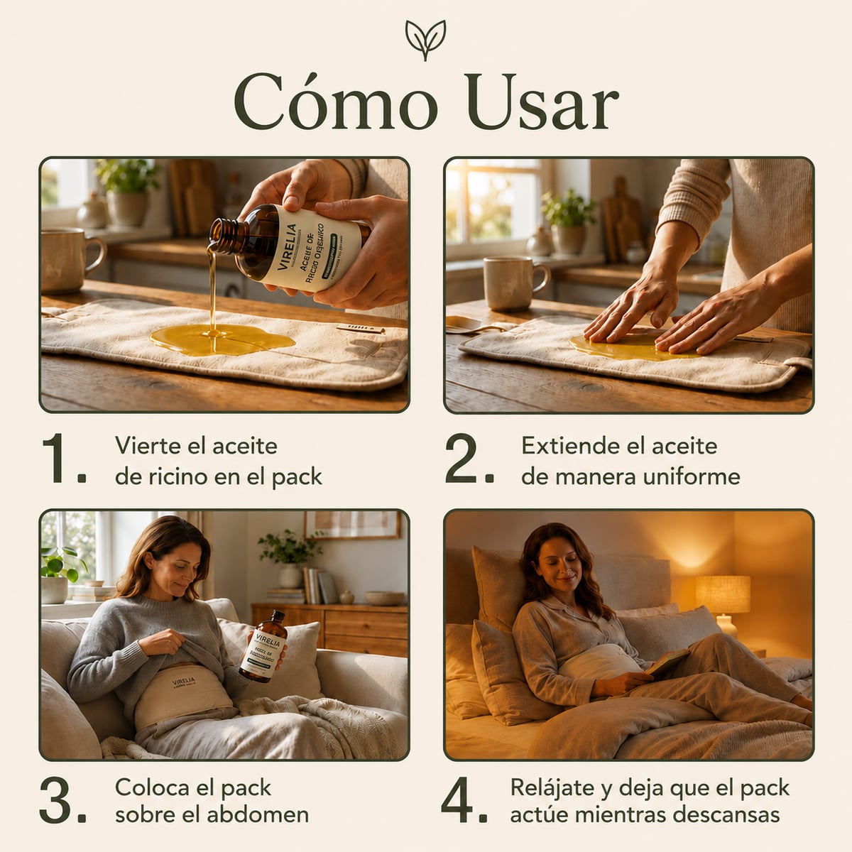 Ritual Nocturno Virelia® Pack completo de Aceite de Ricino