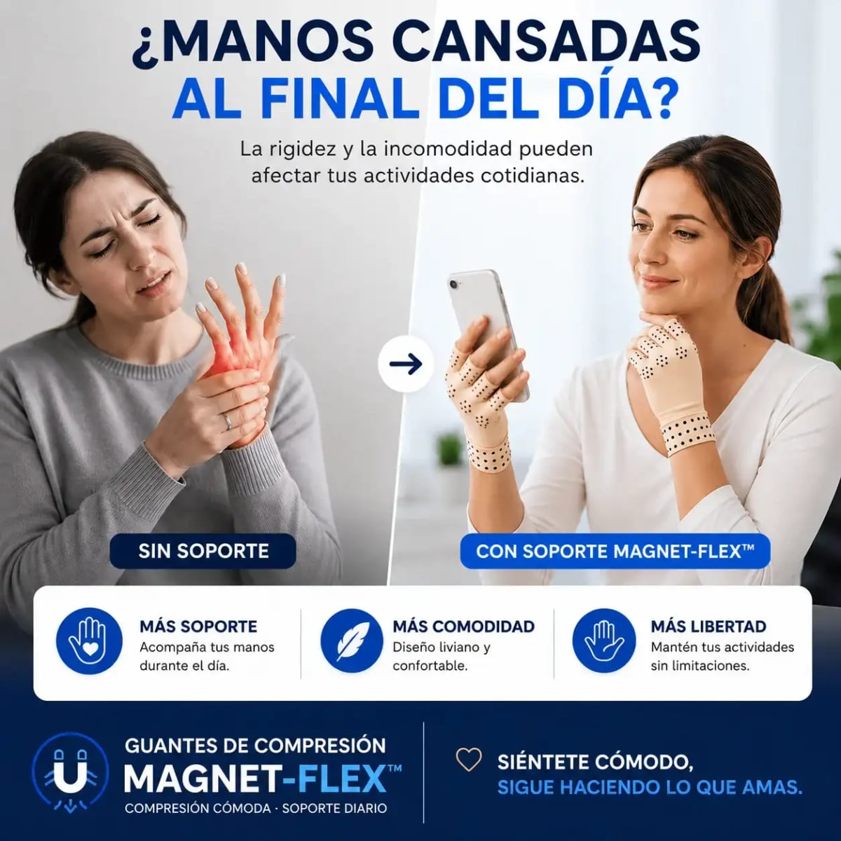 MAGNETOTERAPIA Guantes de Compresión para tus Manos 