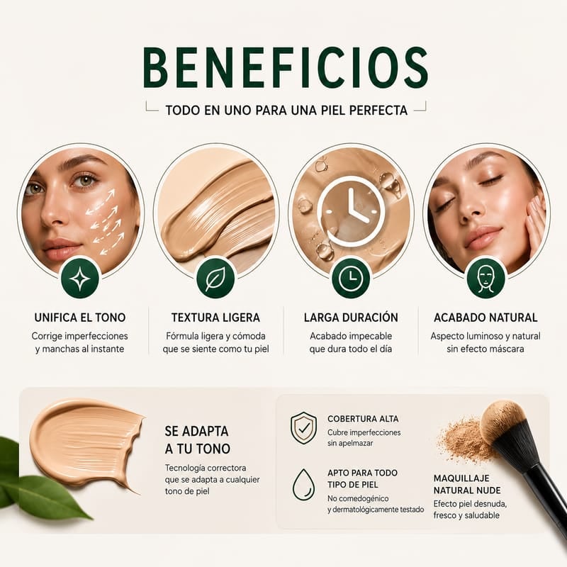 BASE DE MAQUILLAJE- CC CREAM COBERTURA AL 90%