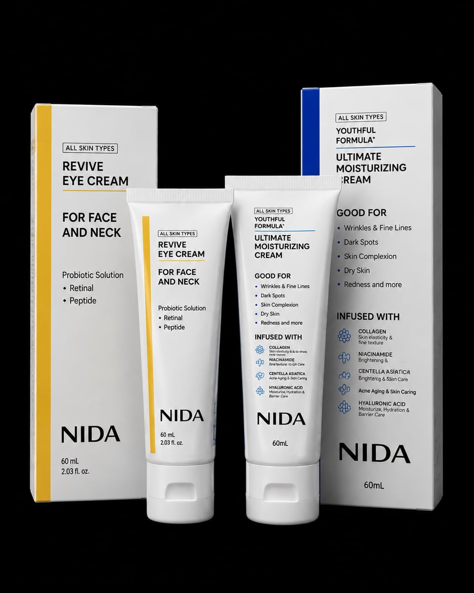 COMBO NIDA Revive Eye Cream DISEÑADO PARA EL CUIDADO DE TU ROSTRO+ ENVIO GRATIS A TODO GUATEMALA