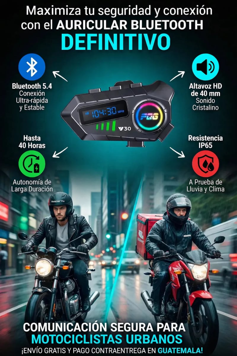 AURICULAR A BLUETOOTH PARA CASCO DE MOTOS+ ENVÍO GRATIS