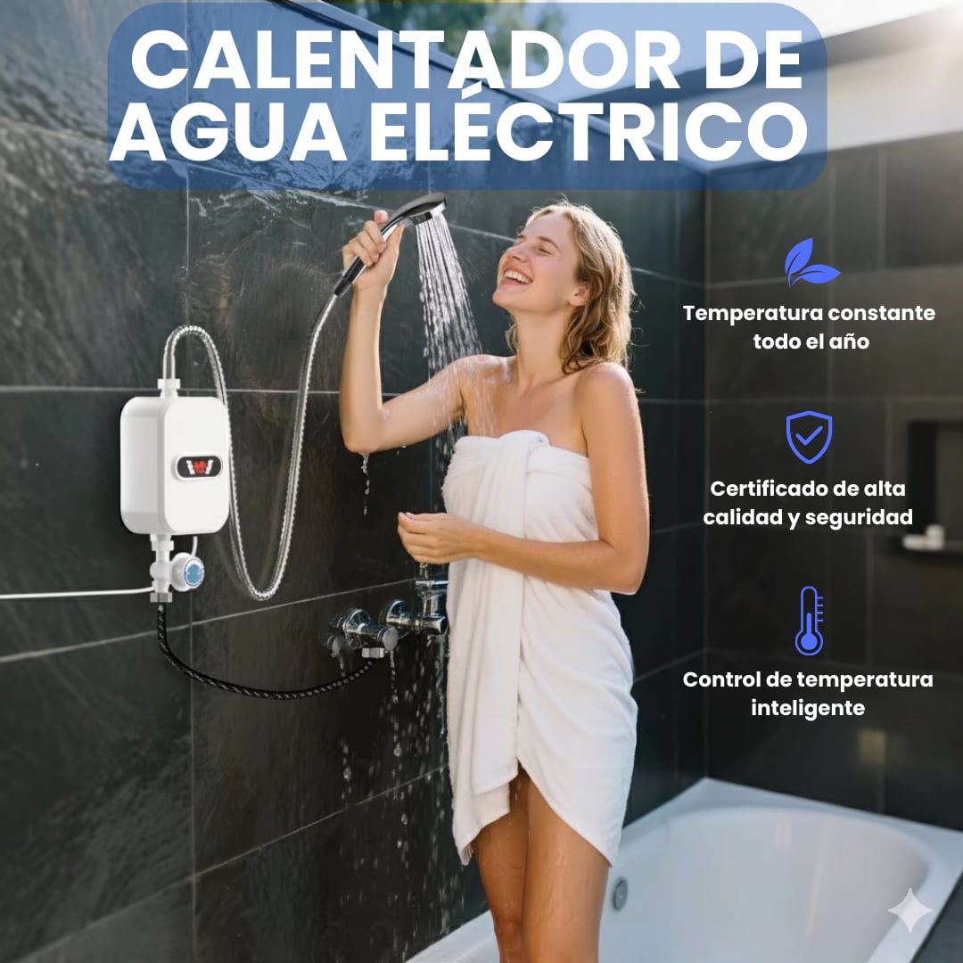 PODEROSO Calentador de agua eléctrico ahorrador de luz practico