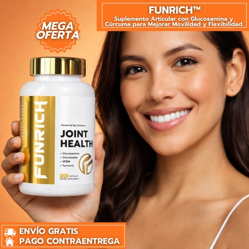 2X1 FUNRICH™: Suplemento Articular con Glucosamina y Cúrcuma para Mejorar Movilidad y Flexibilidad + ENVIO GRATIS 🎁