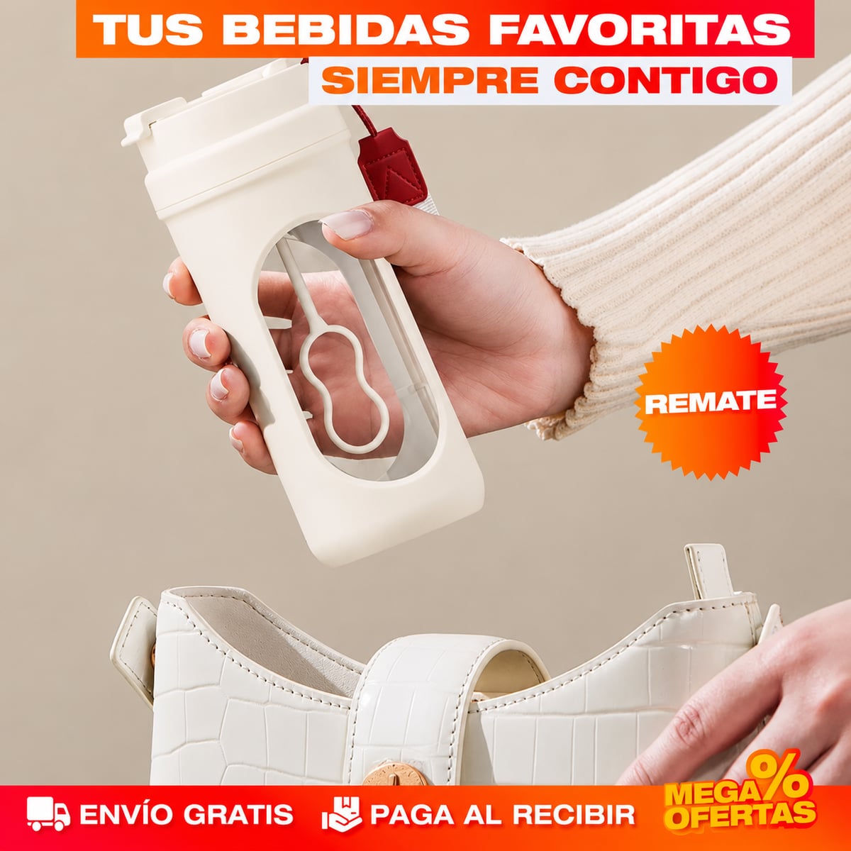 VASO MEZCLADOR ELÉCTRICO PORTÁTIL – La proteína queda sin un solo grumo