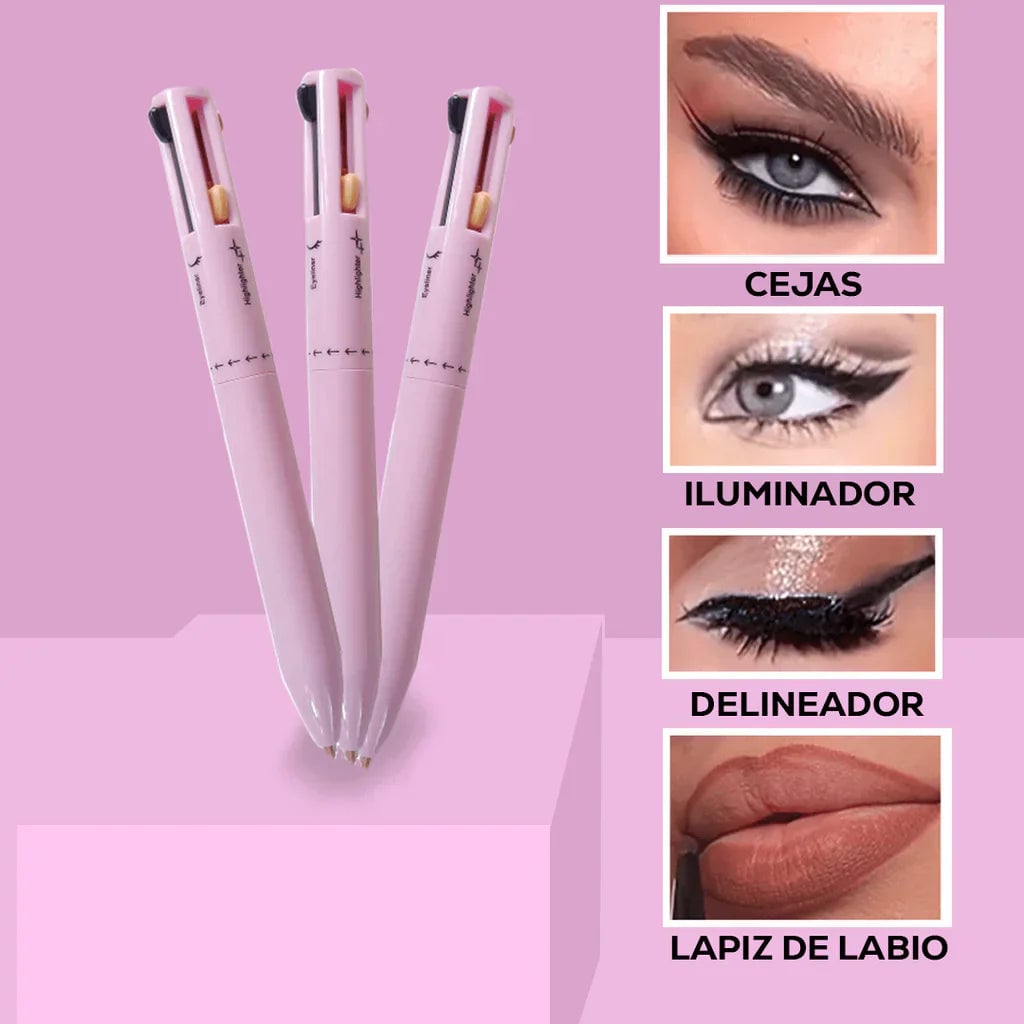 4LINER™ - LÁPIZ DE MAQUILLAJE 4 EN 1 / OFERTA 2 x L 900 + ENVÍO GRATIS📦
