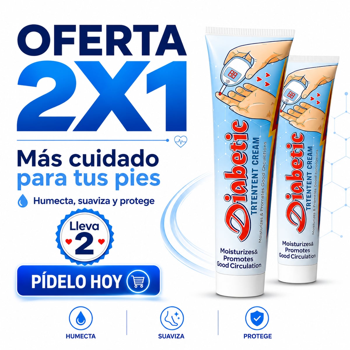 Crema para Pies Diabéticos 2x1 "DIABETIC" (REPARADORA)