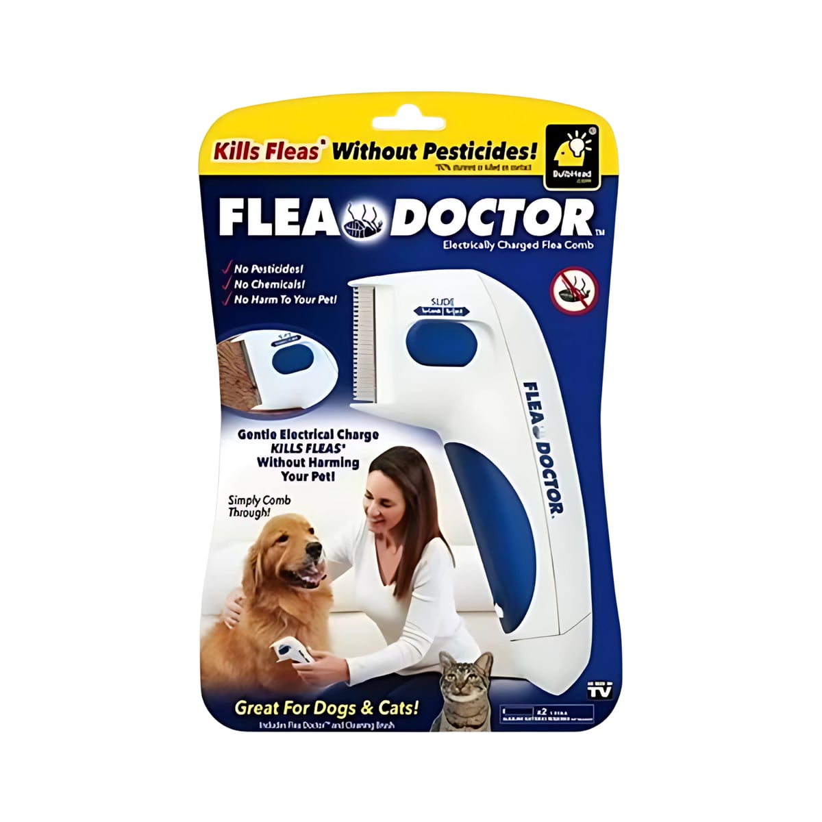 Peine Eléctrico PRO Antiparásitos para Perros y Gatos | Pulgas, Garrapatas y Piojos