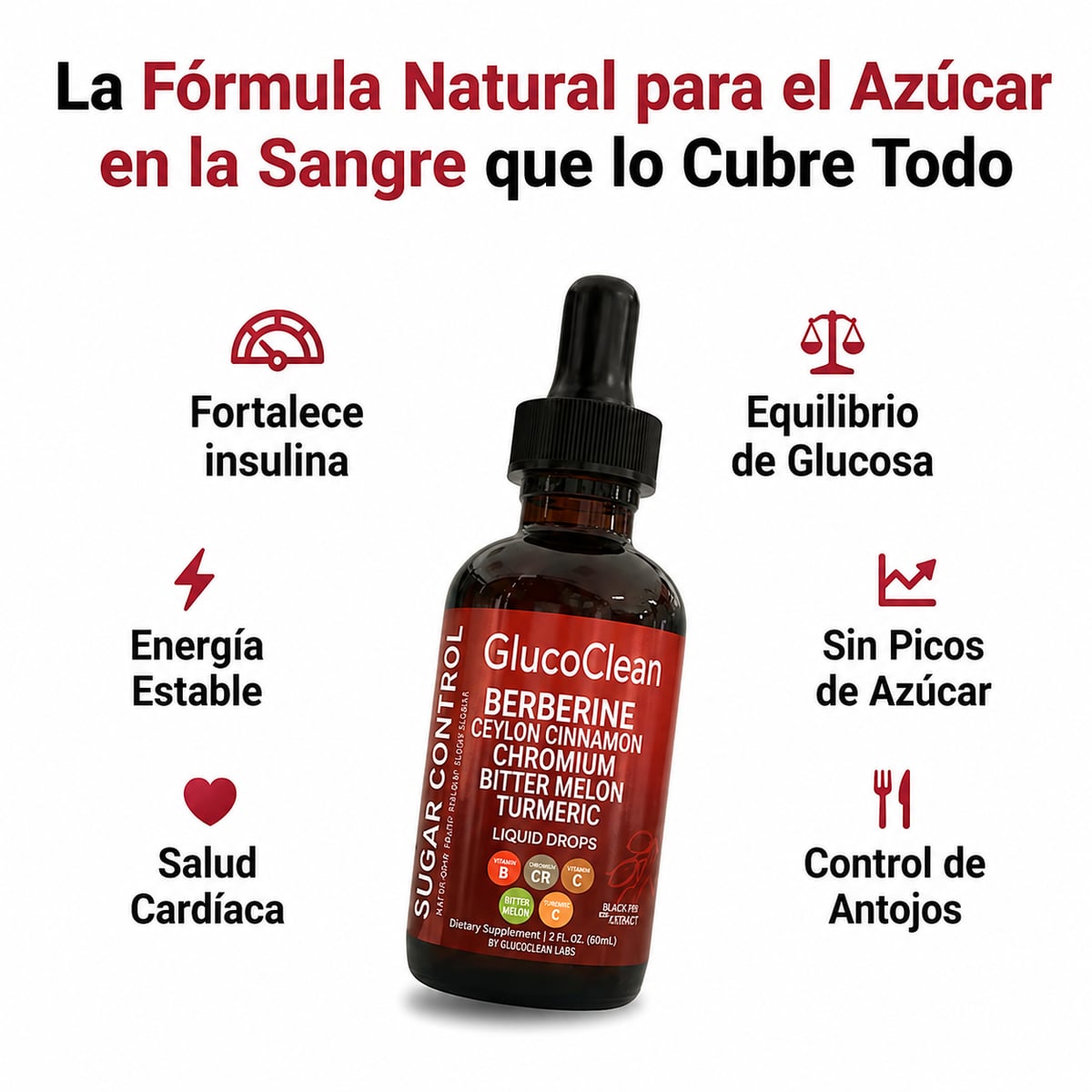 Gluco Clean™ 30 ml | Controla el Azúcar y Protege tu Corazón+ Envio Gratis
