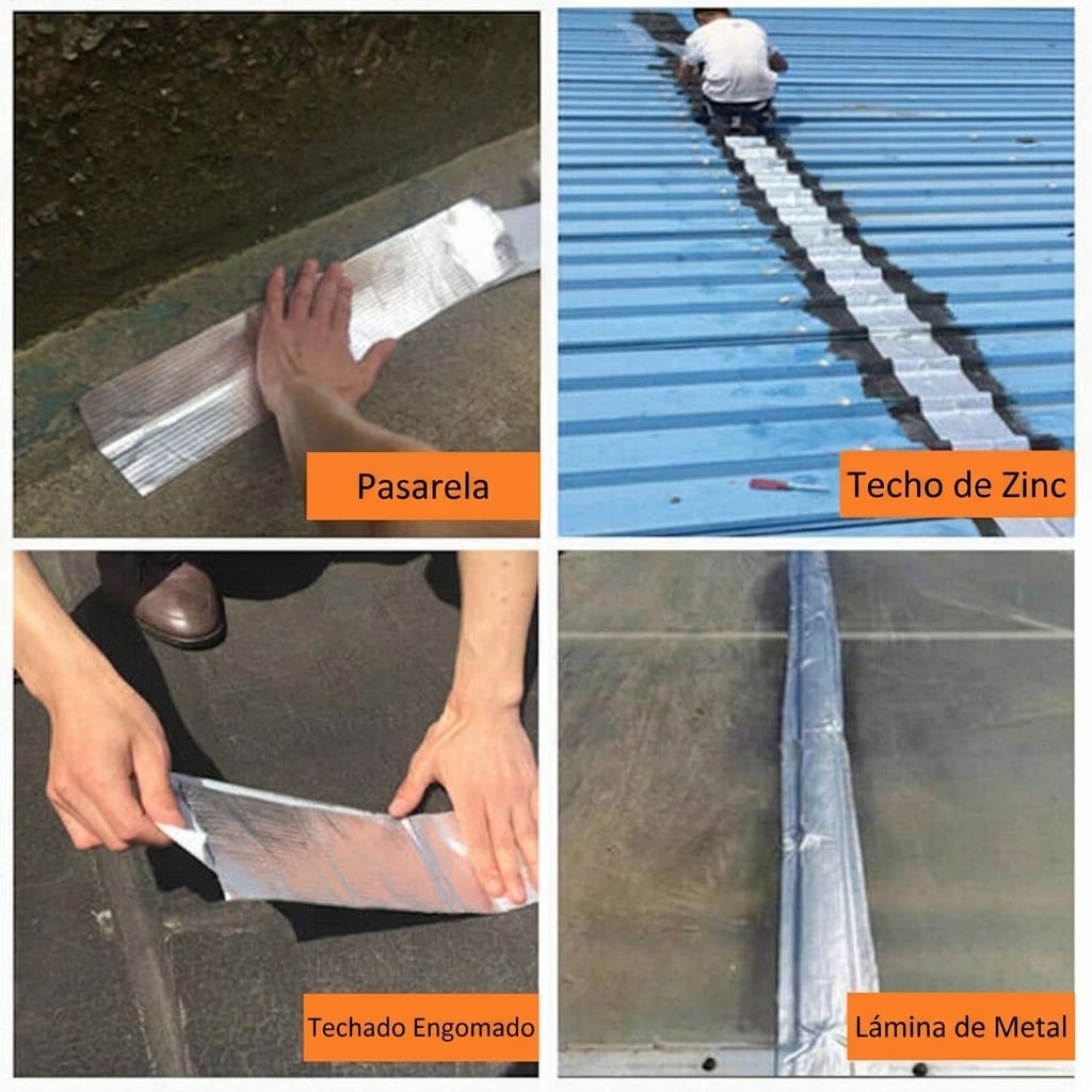 OFERTA 2X1🔥Cinta de Butilo de Aluminio Impermeable para Reparación de Fugas 