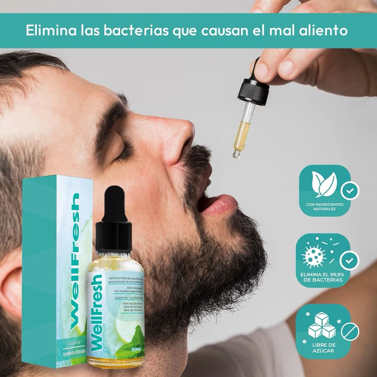 Well Fresh - Gotas naturales para el mal aliento