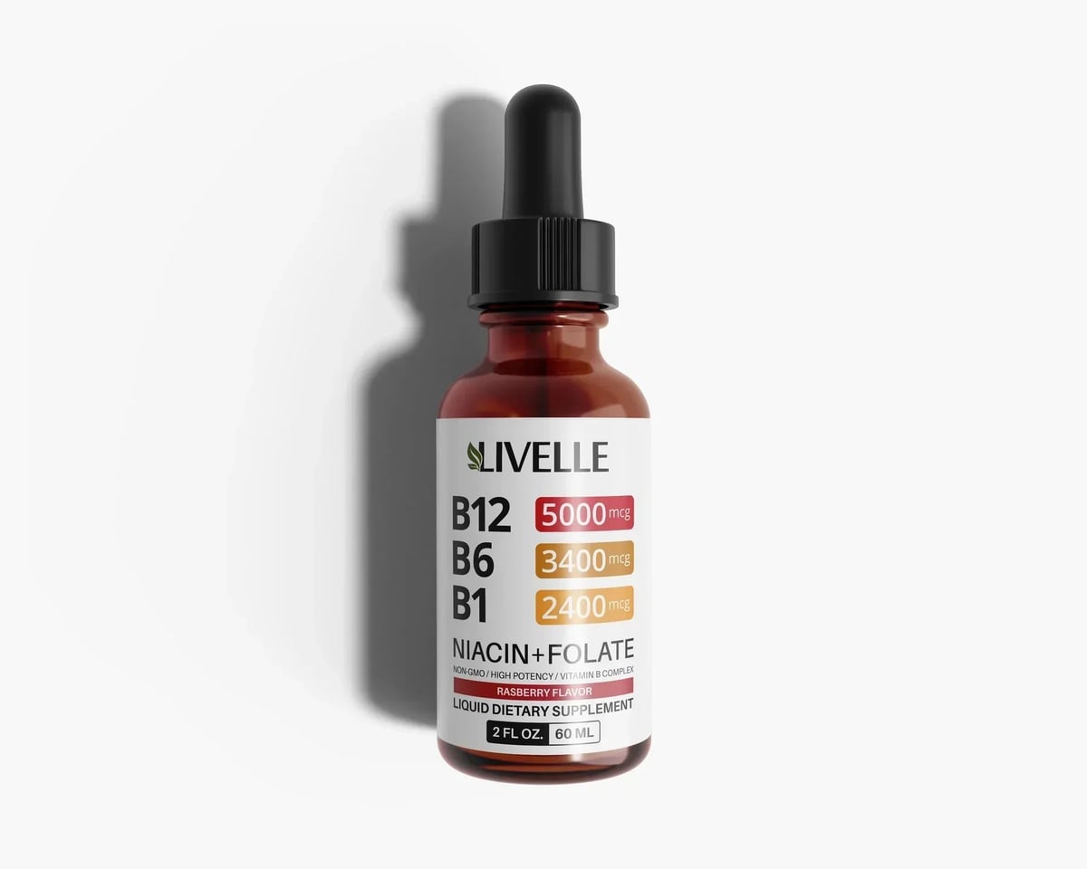 🔥SUPLEMENTO LÍQUIDO DE VITAMINA B12 CON FRAMBUESA🔥- OFERTA-ENVIO GRATIS🎁