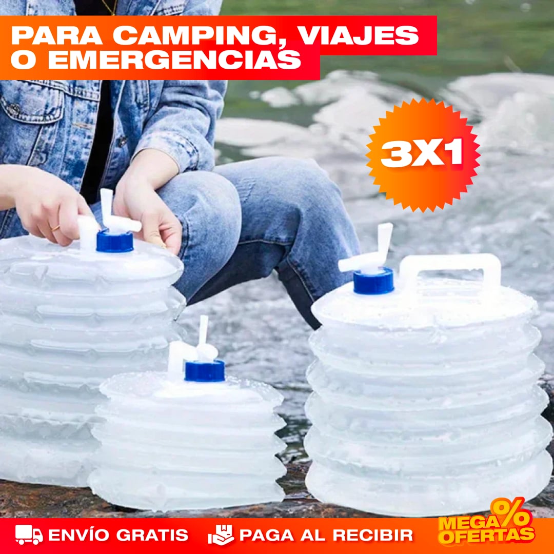 PROMO X3 GALÓN DE AGUA RETRÁCTIL