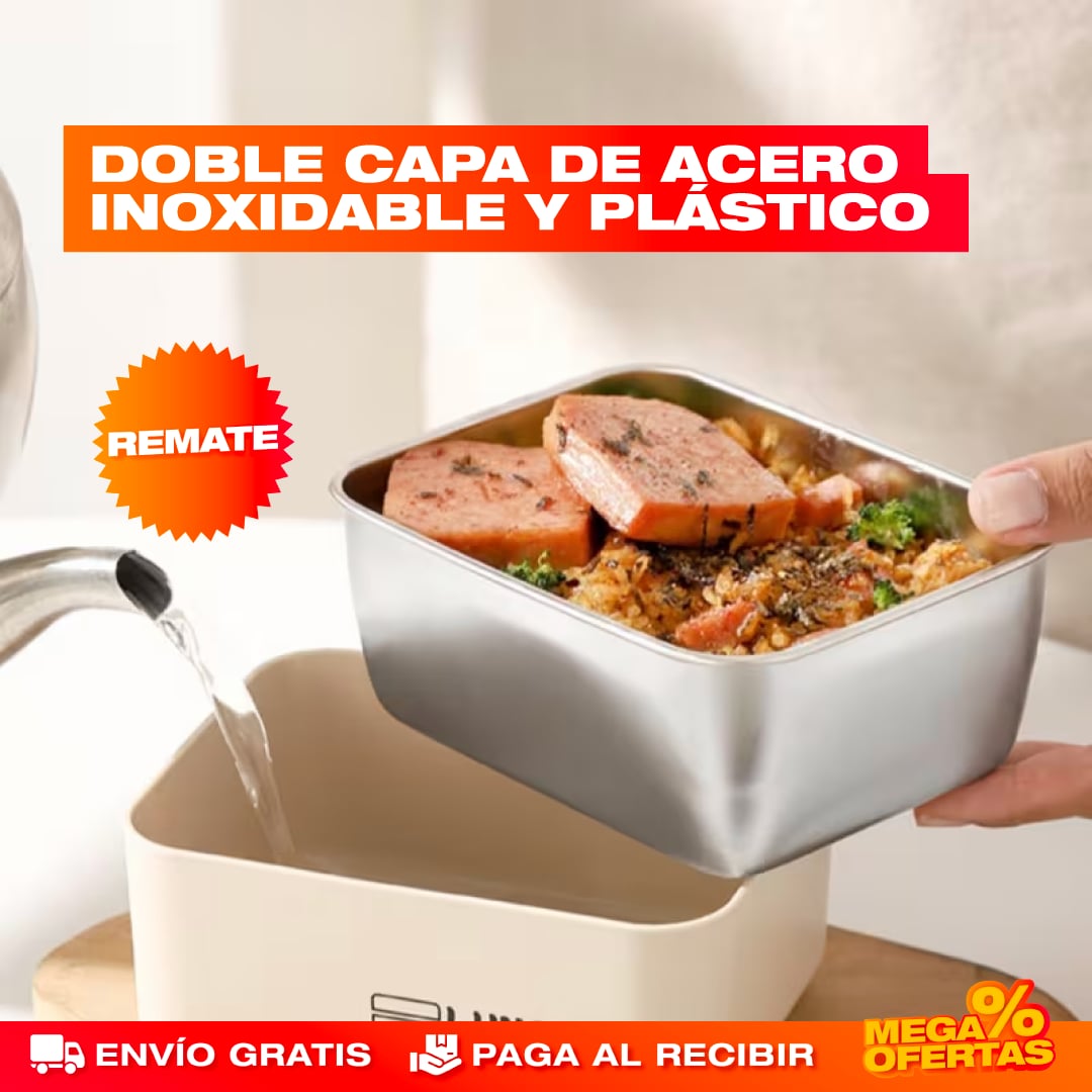 LONCHERA BOLSA TÉRMICA CON 3 CONTENEDORES HERMÉTICOS