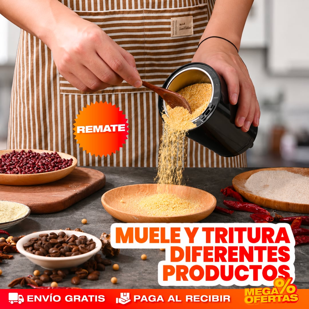 MOLINILLO ELÉCTRICO PARA CAFÉ Y GRANOS