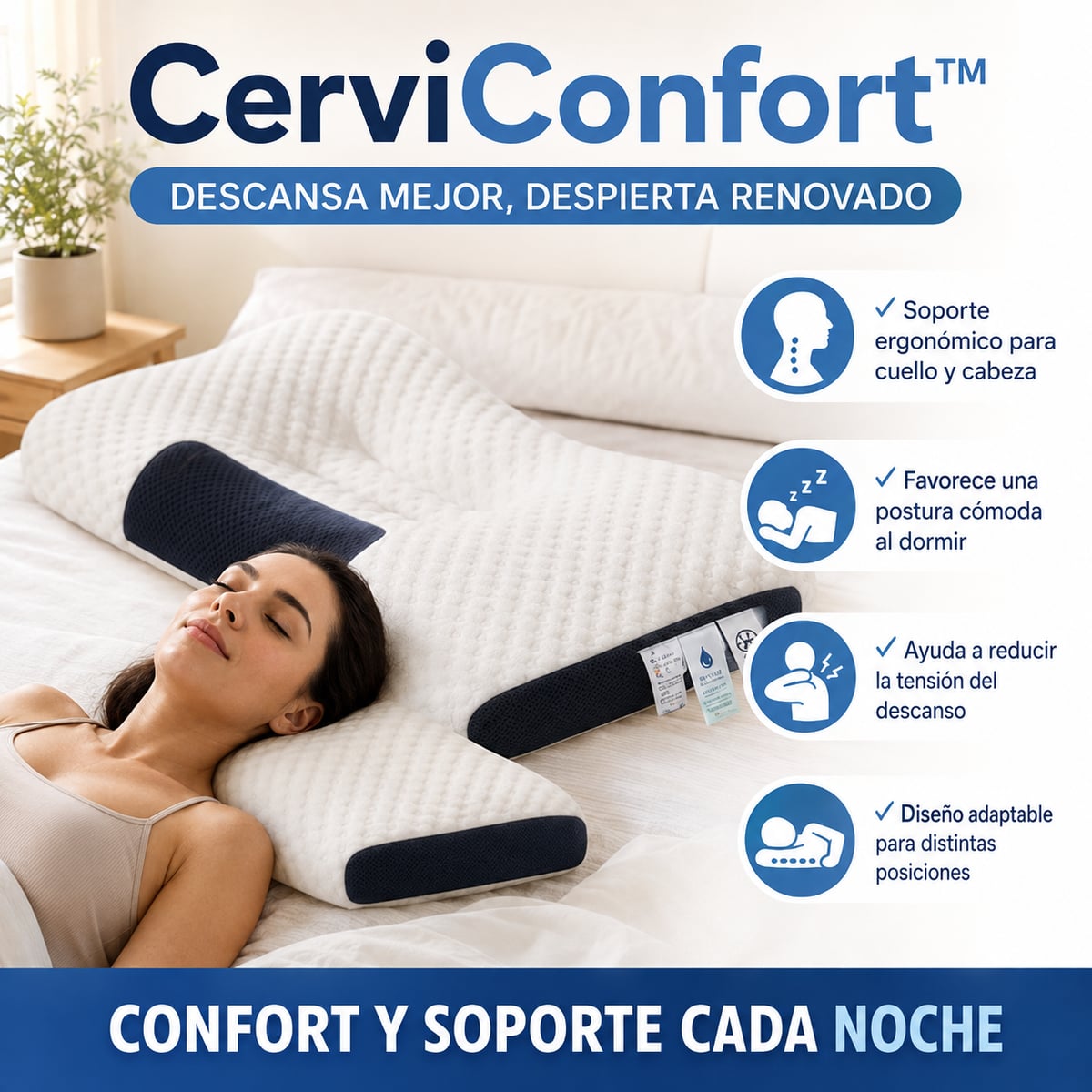CERVICONFORT® Almohada Cervical Sueño Perfecto™/ Pago contra entrega