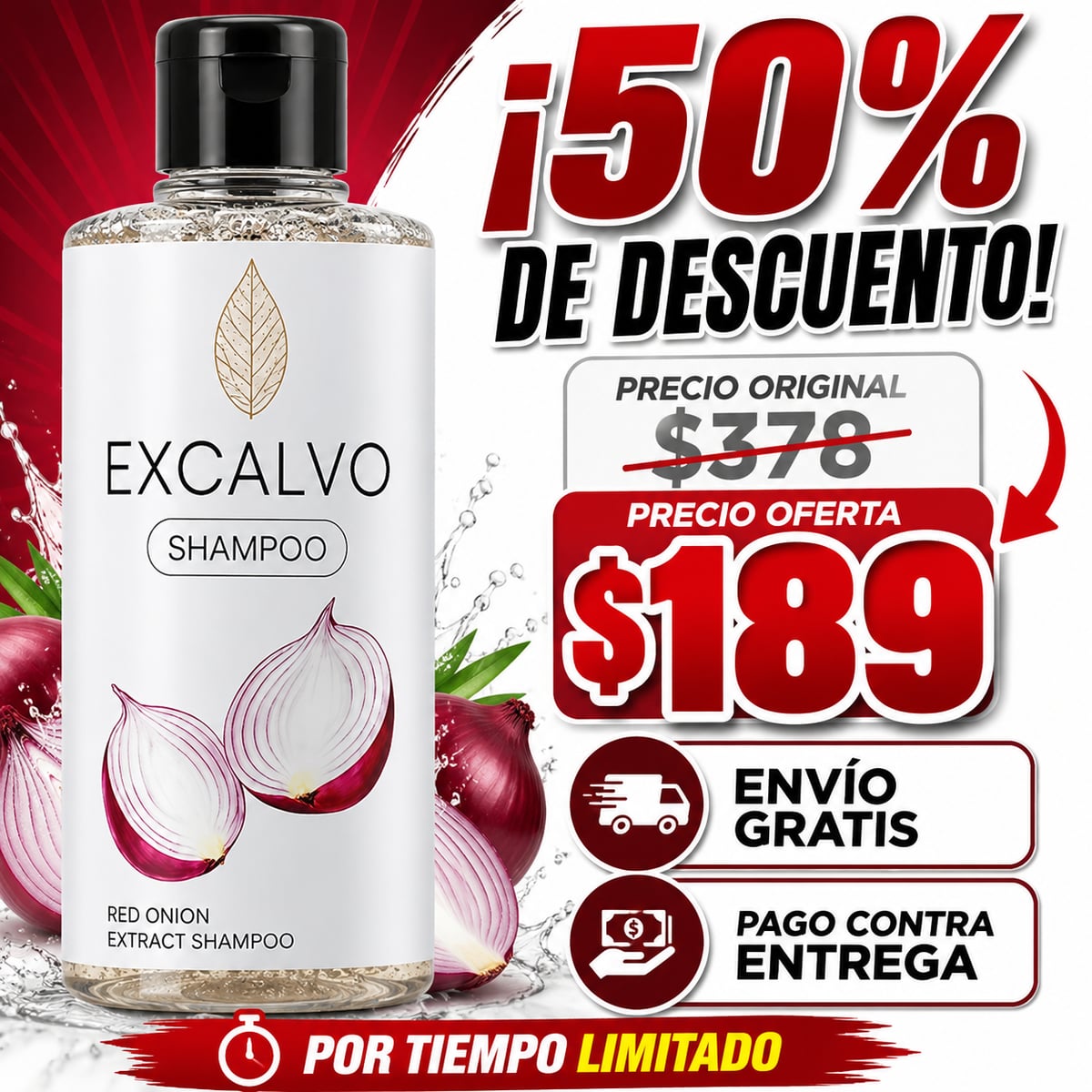 Excalvo Shampoo+ envio gratis