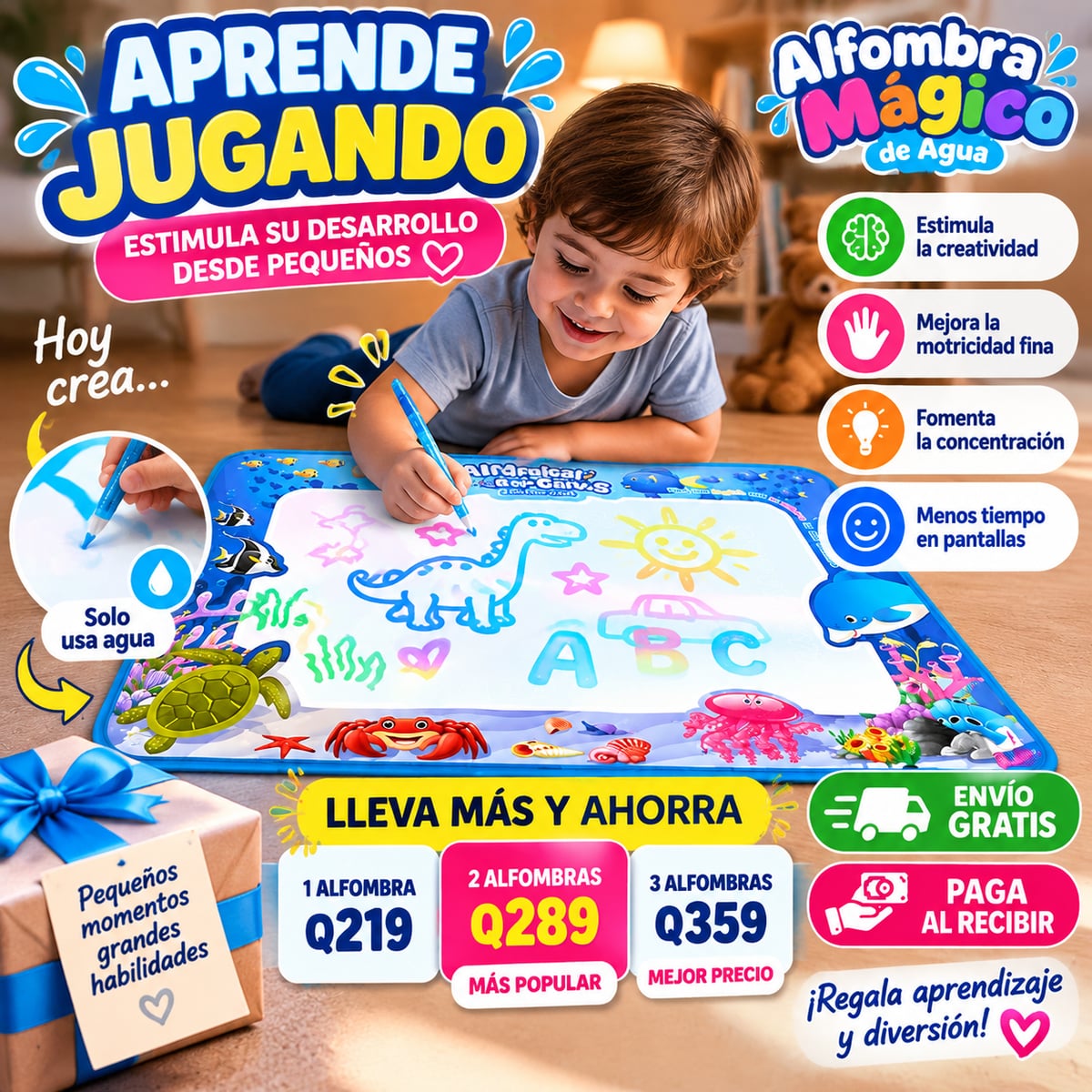 DIVERSION CON ARTE - ALFOMBRA MAGICA DE AGUA + ENVIO GRATIS 🚚
