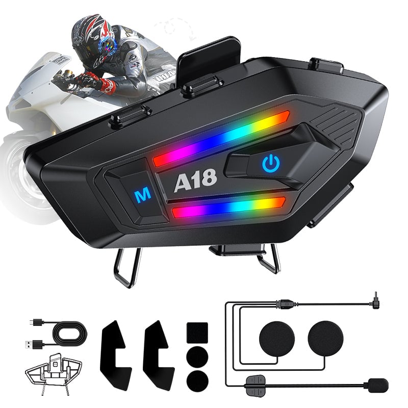 Intercomunicador Audífonos Bluetooth Para Casco De Moto A18