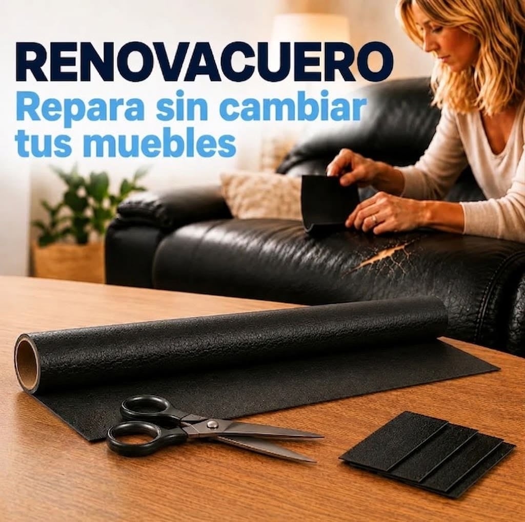 Rollo de Cuero Adhesivo - Repara sin cambiar tus muebles 1X1