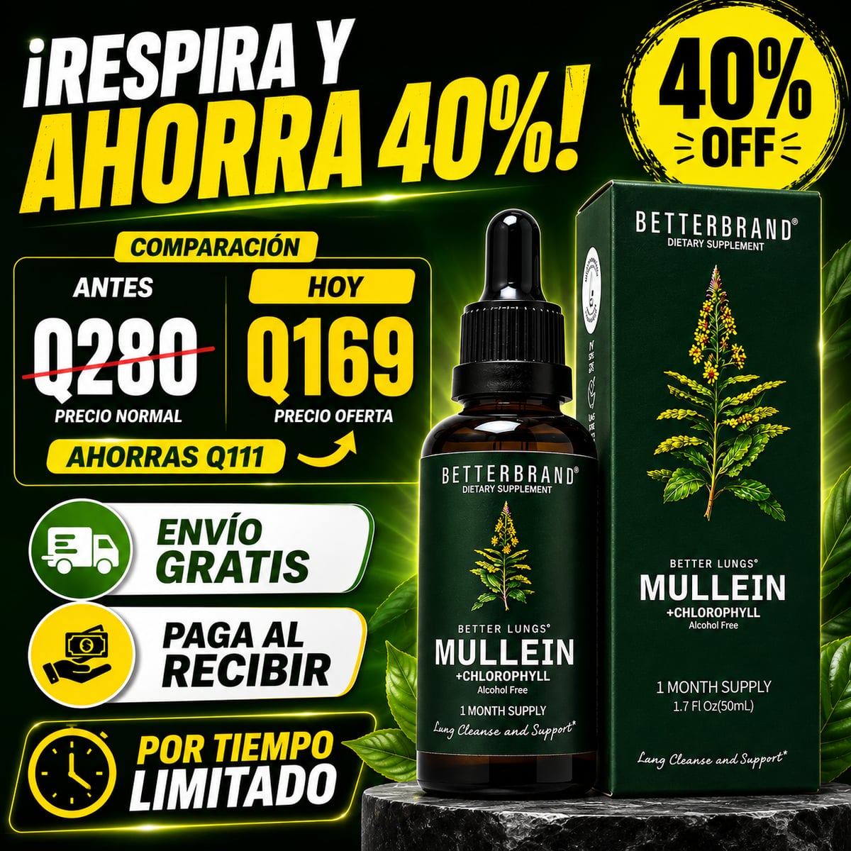  MULLEIN CLOROFILA / RESPIRA MEJOR, VIVE MEJOR 🌿 