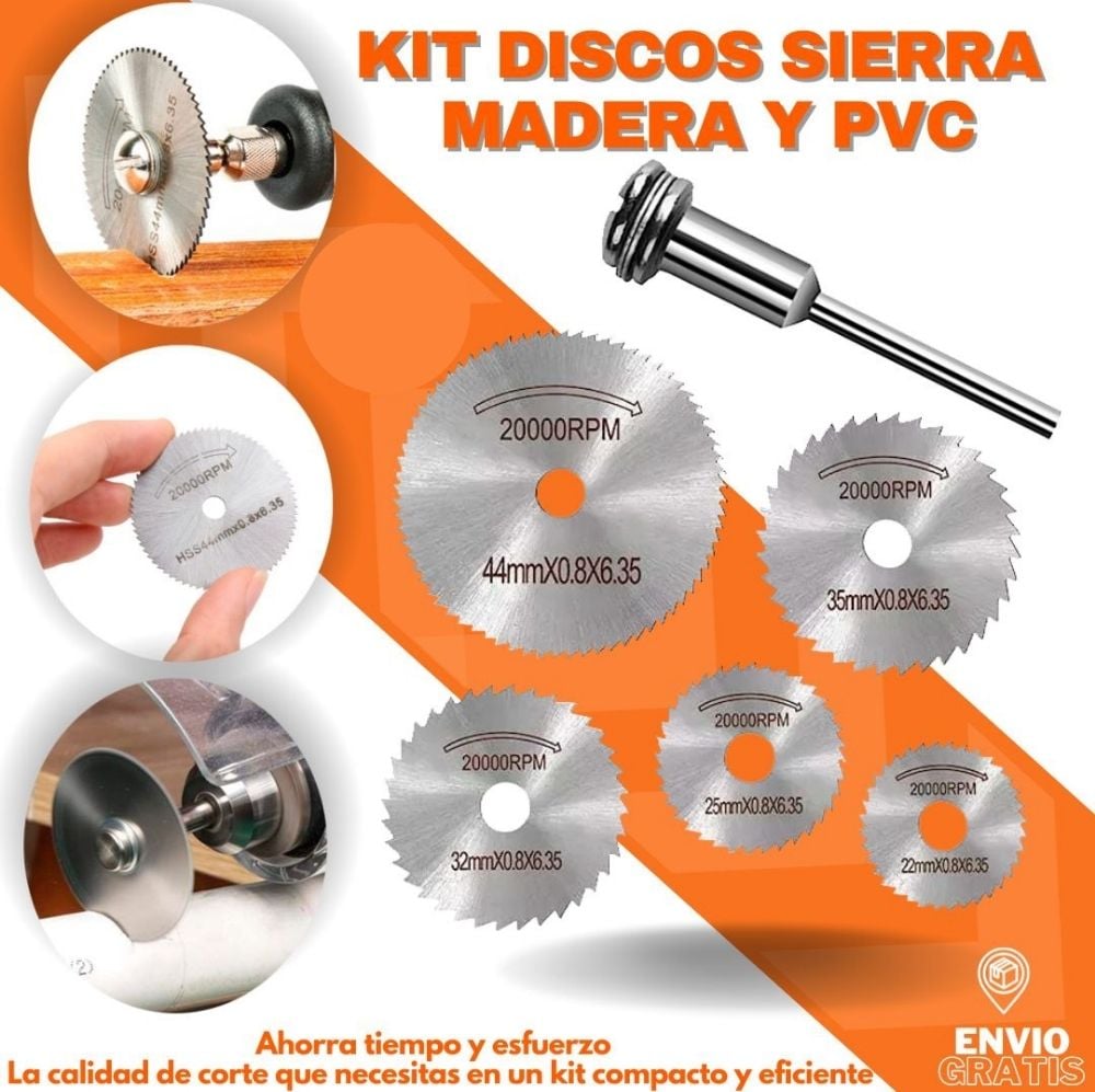 Convierte Tu Taladro En Una Sierra Portatil: Kit 5 Discos Tambien Para Mototool