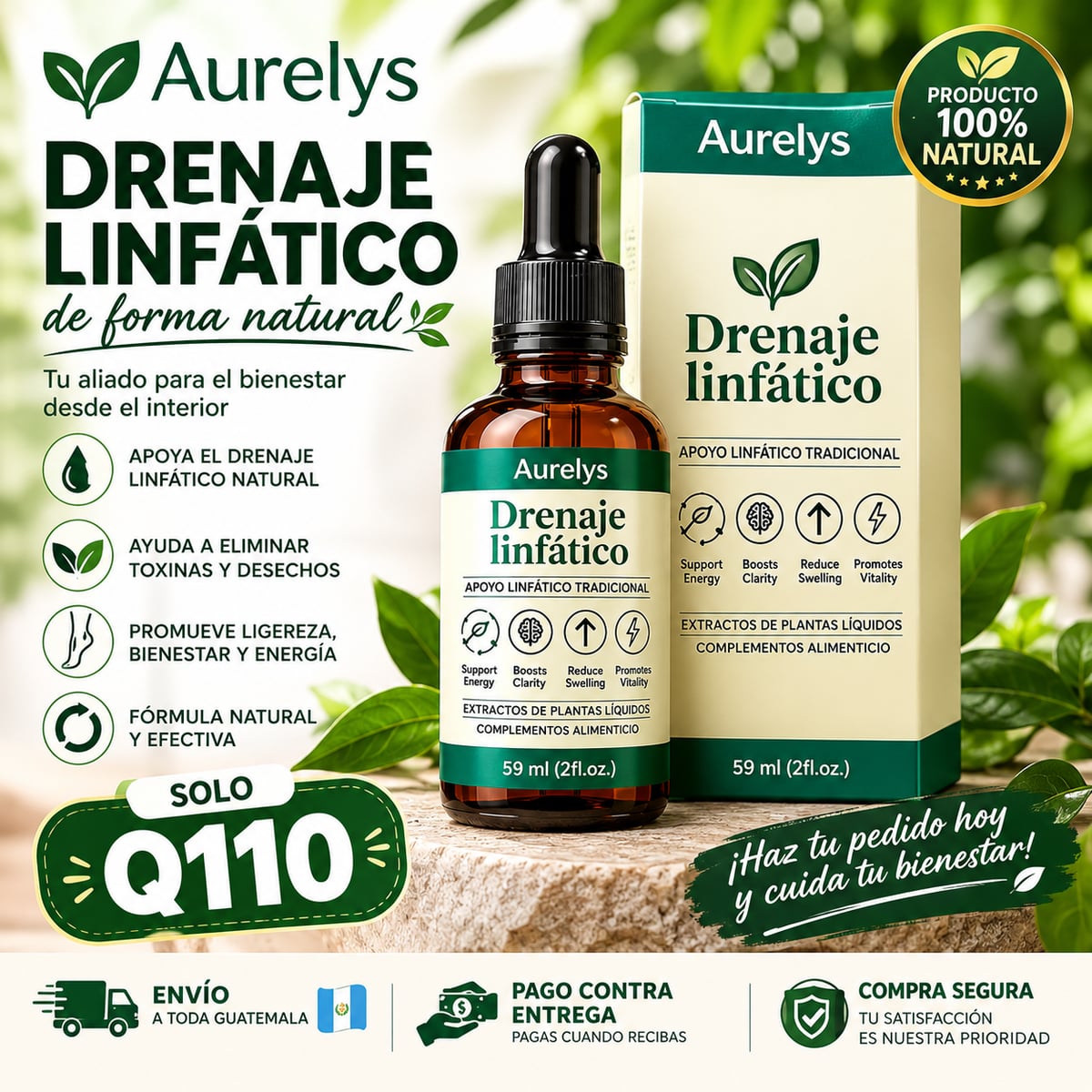 ¡ES HORA DE CUIDARTE! Conoce Aurelys Drenaje Linfático 🌿 | Pago Contra Entrega