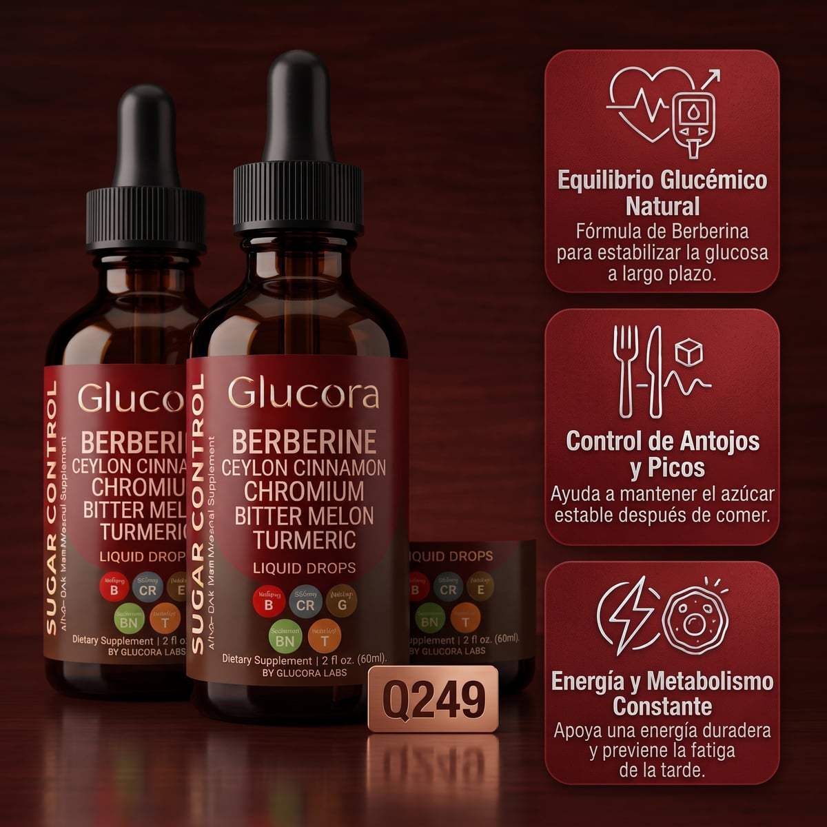 COMBO 2 UNIDADES GLUCORA 50ML + ENVIO GRATIS