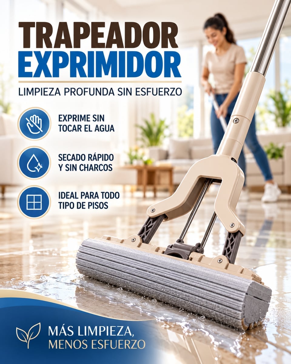 🌟🌟Trapeador Expres🌟 Un Hogar Más Limpio Sin Pasar Horas Trapeando y Esforzándote de Más. ENVIO GRATIS