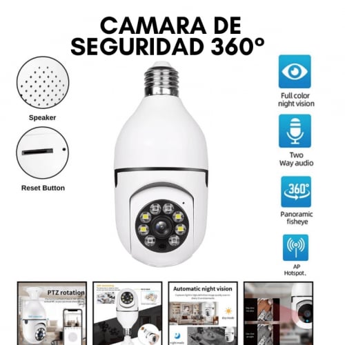 ¡SEGURIDAD 360° DESDE TU CELULAR! Cámara de Seguridad 360° + ENVÍO GRATIS