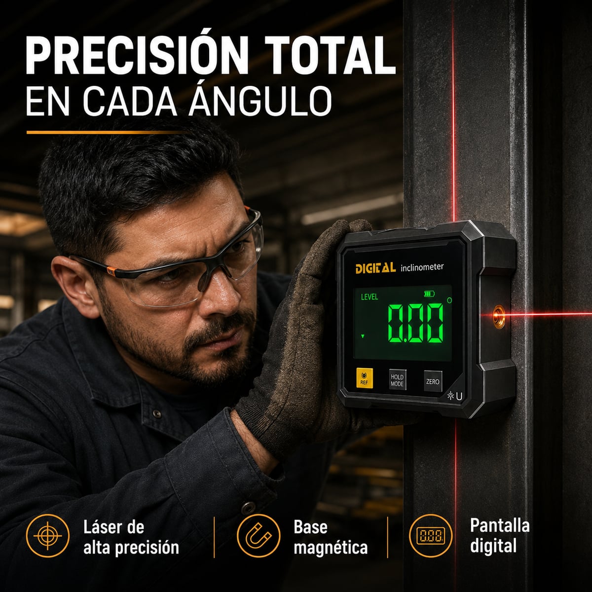 Inclinómetro Láser Pro: Precisión Total en Cada Ángulo