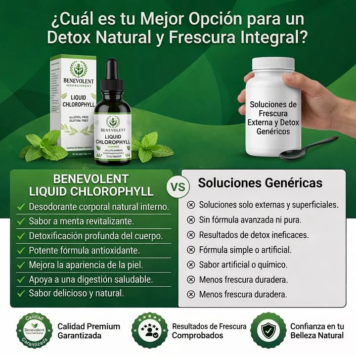 Clorofila Benevolent™: Limpieza profunda para activar tu pérdida peso.