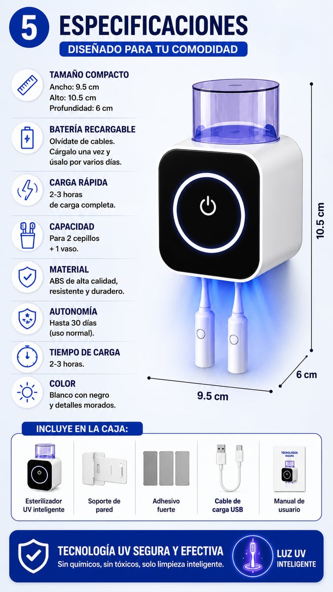 Esterilizador de cepillos + ENVIO GRATIS
