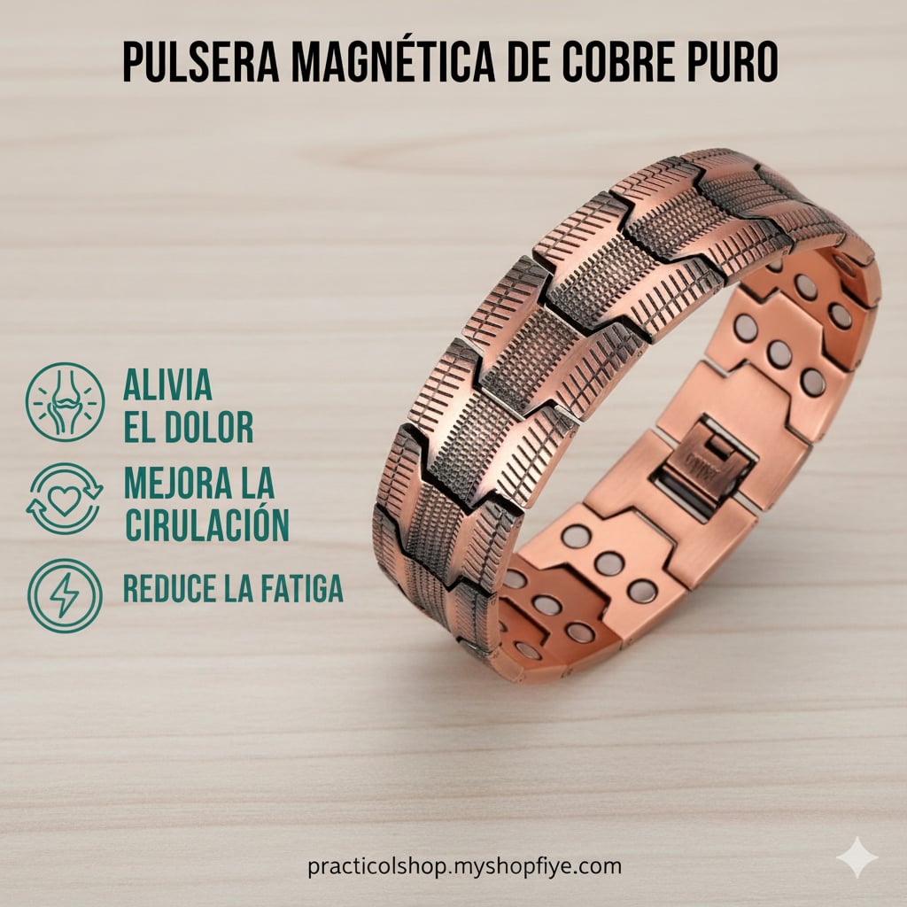 ULTIMAS UNIDADES - Pulsera magnética de cobre puro: alivia dolor y mejora circulación + ENVÍO GRATIS 🎁
