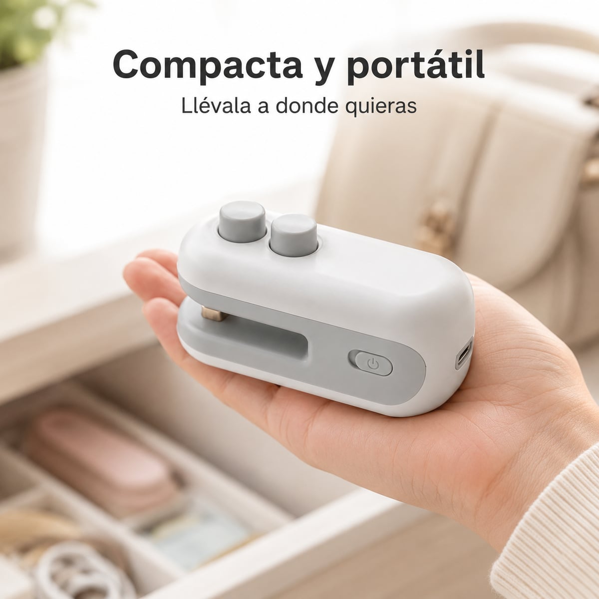 SellaFresh Go™ | Mini Selladora Portátil Recargable USB-C