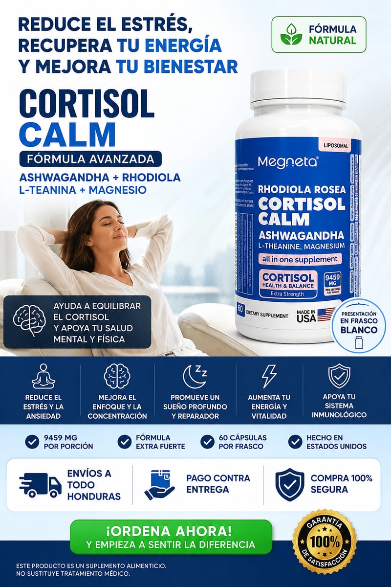 CORTISOLCALM™ - Suplemento para el Estrés, el Sueño y la Energía | ¡2 + 1 GRATIS por tiempo limitado! ⏰