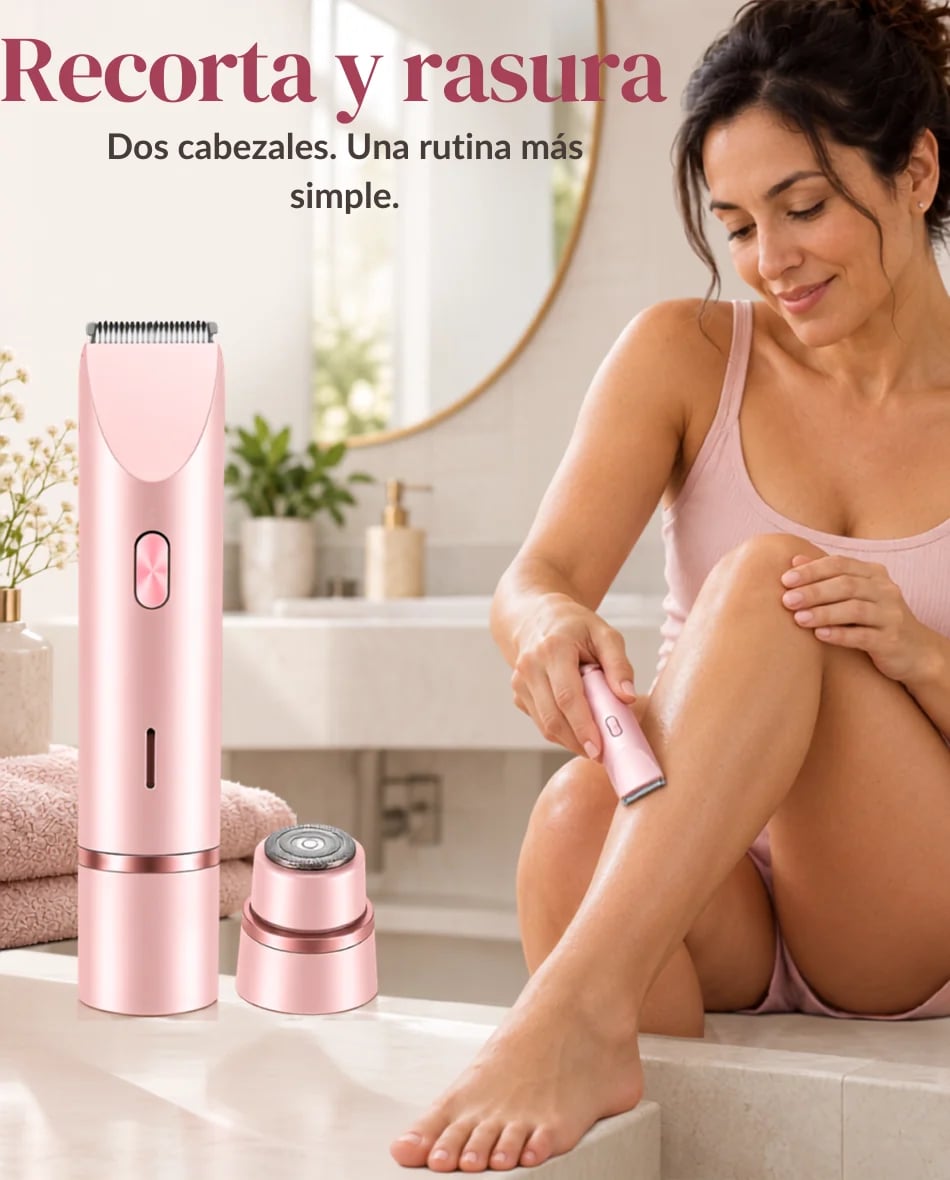 Afeitadora femenina DOS CABEZALES EN 1