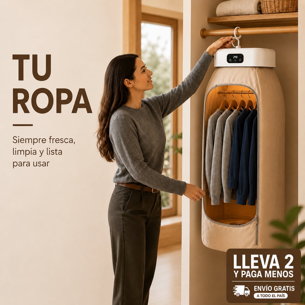 Secador de ropa portátil - Seca tu ropa en poco tiempo sin importar el clima