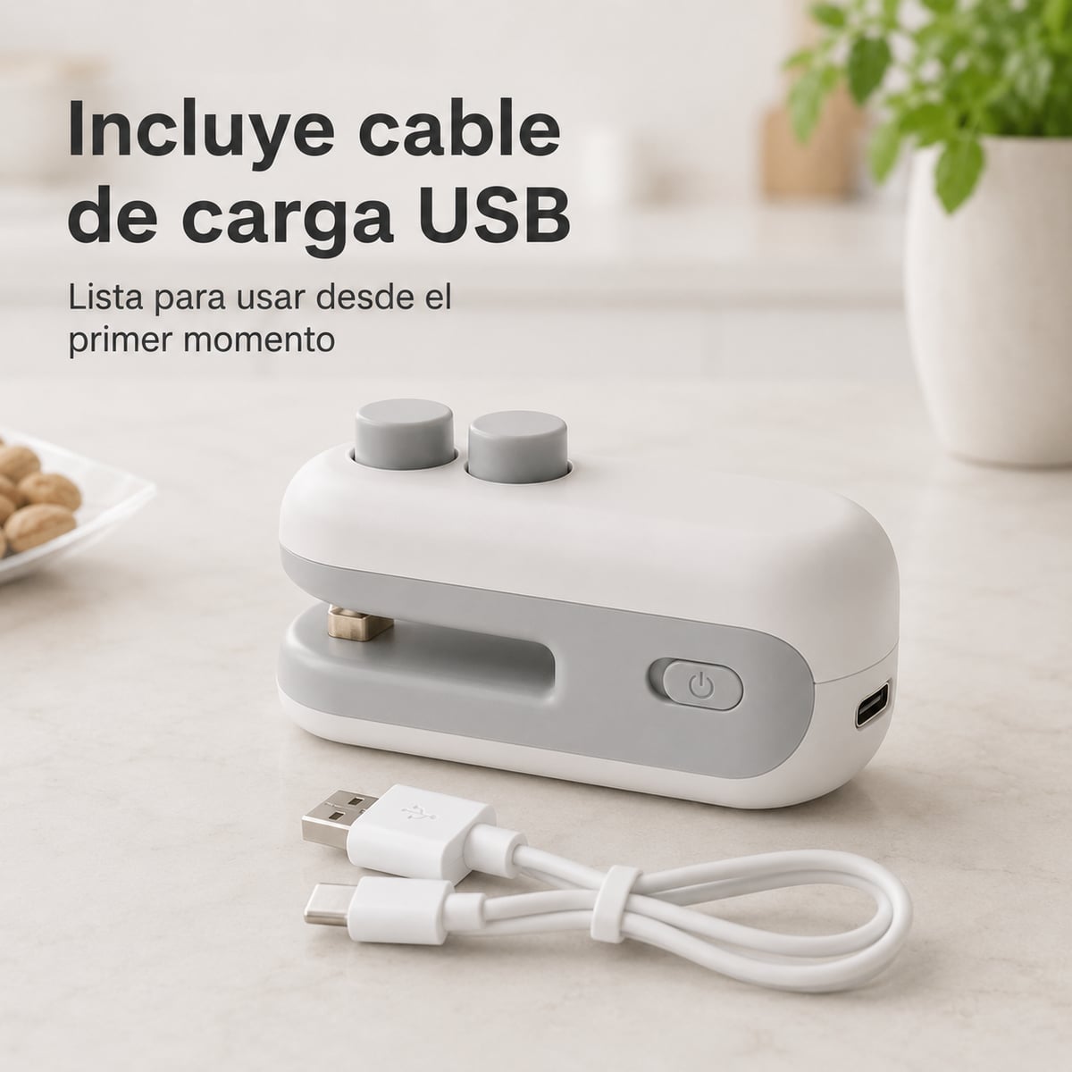 SellaFresh Go™ | Mini Selladora Portátil Recargable USB-C