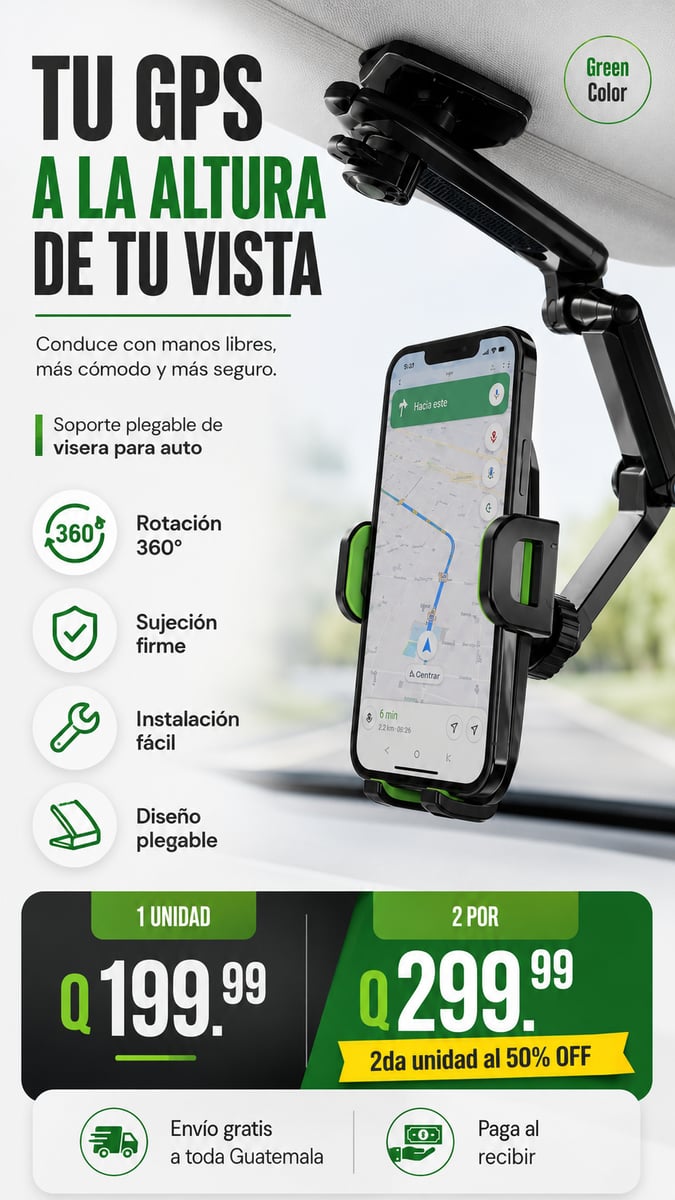 ViseraDrive™ | Soporte Celular sin Distracciones