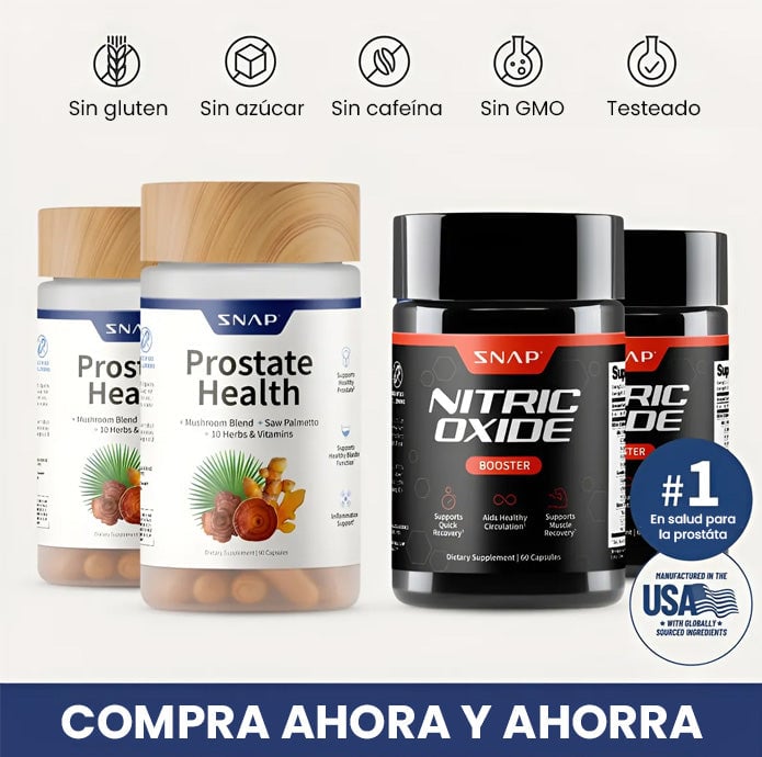 COMBO NITRIC OXIDE + CUIDADO PRÓSTATA - ENVÍO GRATIS ✅😱
