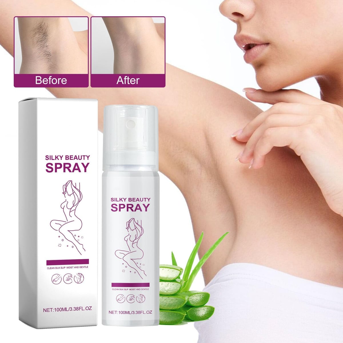OFERTA 2x1 ⭐️ Spray Depilador para Hombres y Mujeres - 100% ORIGINAL Y SIN DOLOR