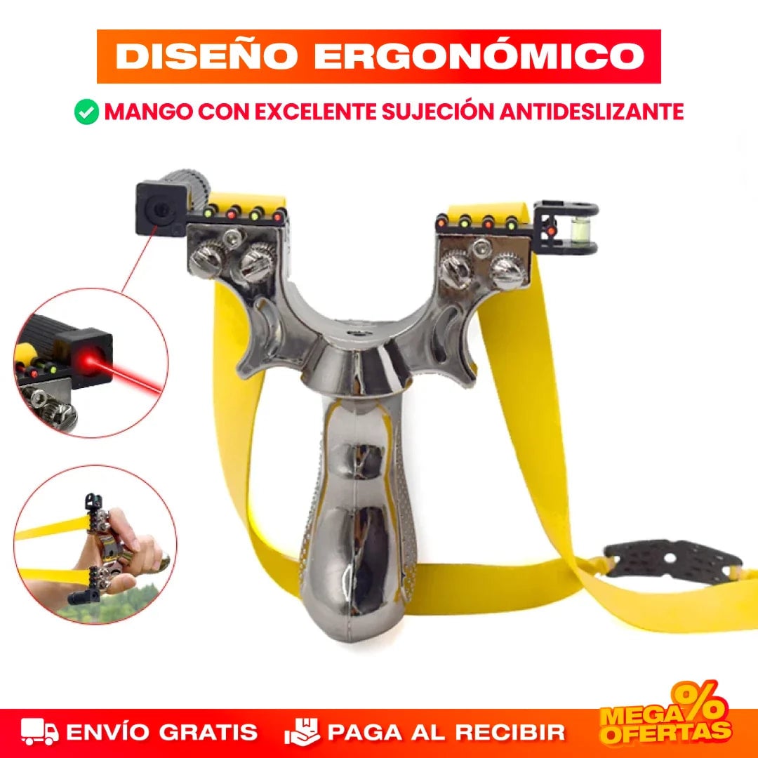 ULTIMAS UNIDADES - RESORTERA DE PRECISIÓN CON LÁSER (O) + ENVÍO GRATIS🎁