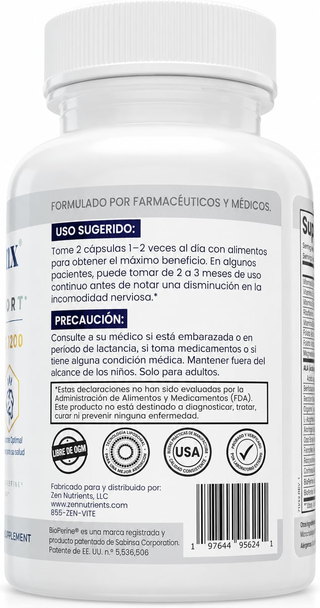 NEURAZENX - Apoya al Sistema Nervioso y Alivia Molestias Asociadas a la Neuropatía Periférica + ENVIO GRATIS