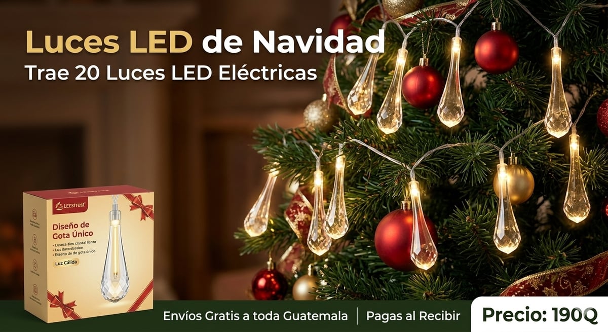 LUCES 4.5M FORMA DE GOTA( 20 LUCES, ELECTRICAS)