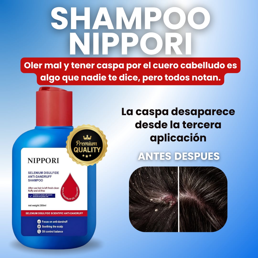 馃SHAMPOO NIPPORI MEDICO -Adi贸s Caspa, Mal Olor y Picaz贸n en 3 Aplicaciones