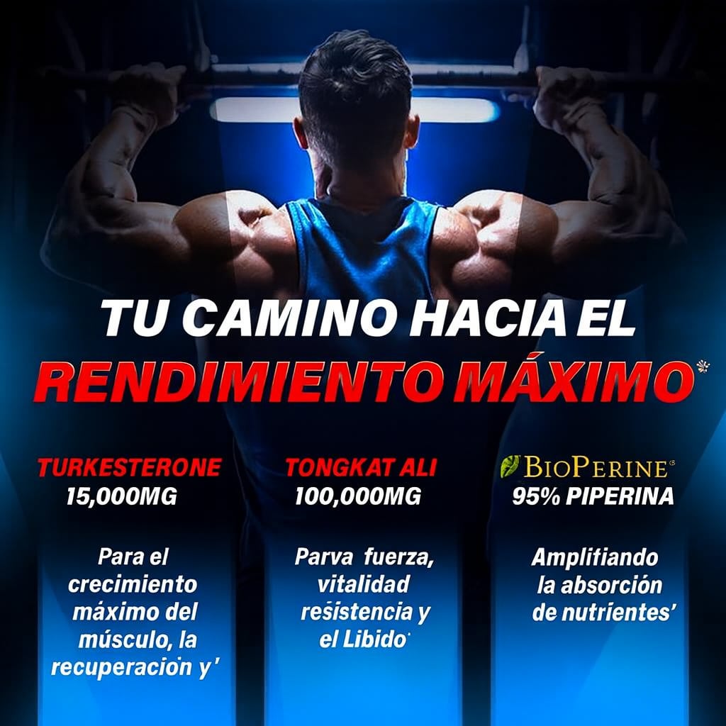 Turkesterone Tongkat Ali IMPORTADO Original – Rendimiento Real🧔♂️💪