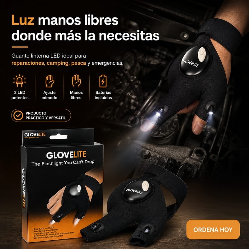 ULTIMAS UNIDADES - GUANTES LED - TRABAJA SIN TENER QUE SUJETAR LINTERNAS + ENVÍO GRATIS🎁