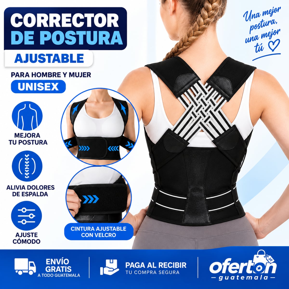 Corrector de Postura Ajustable – Espalda Recta y Adiós al Dolor 