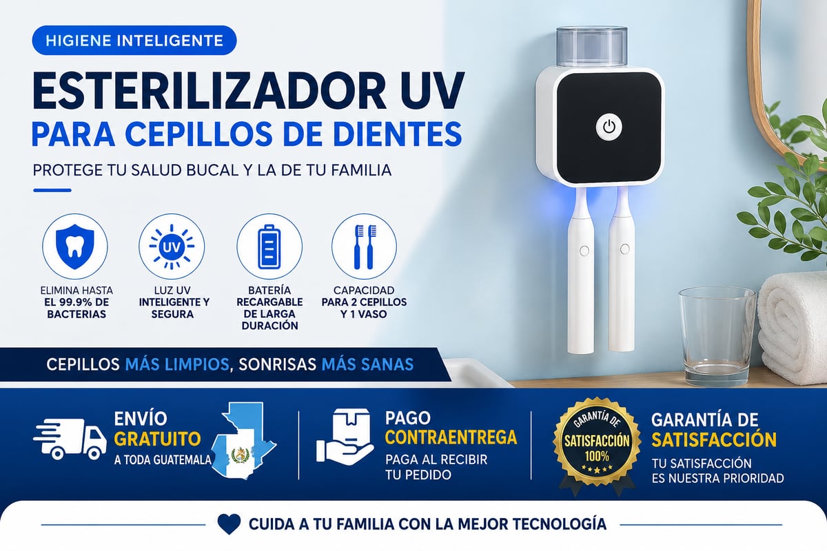 DentSafe UV™ – Esterilizador Inteligente para Cepillos de Dientes-Elimina hasta el 99.9% de las bacterias