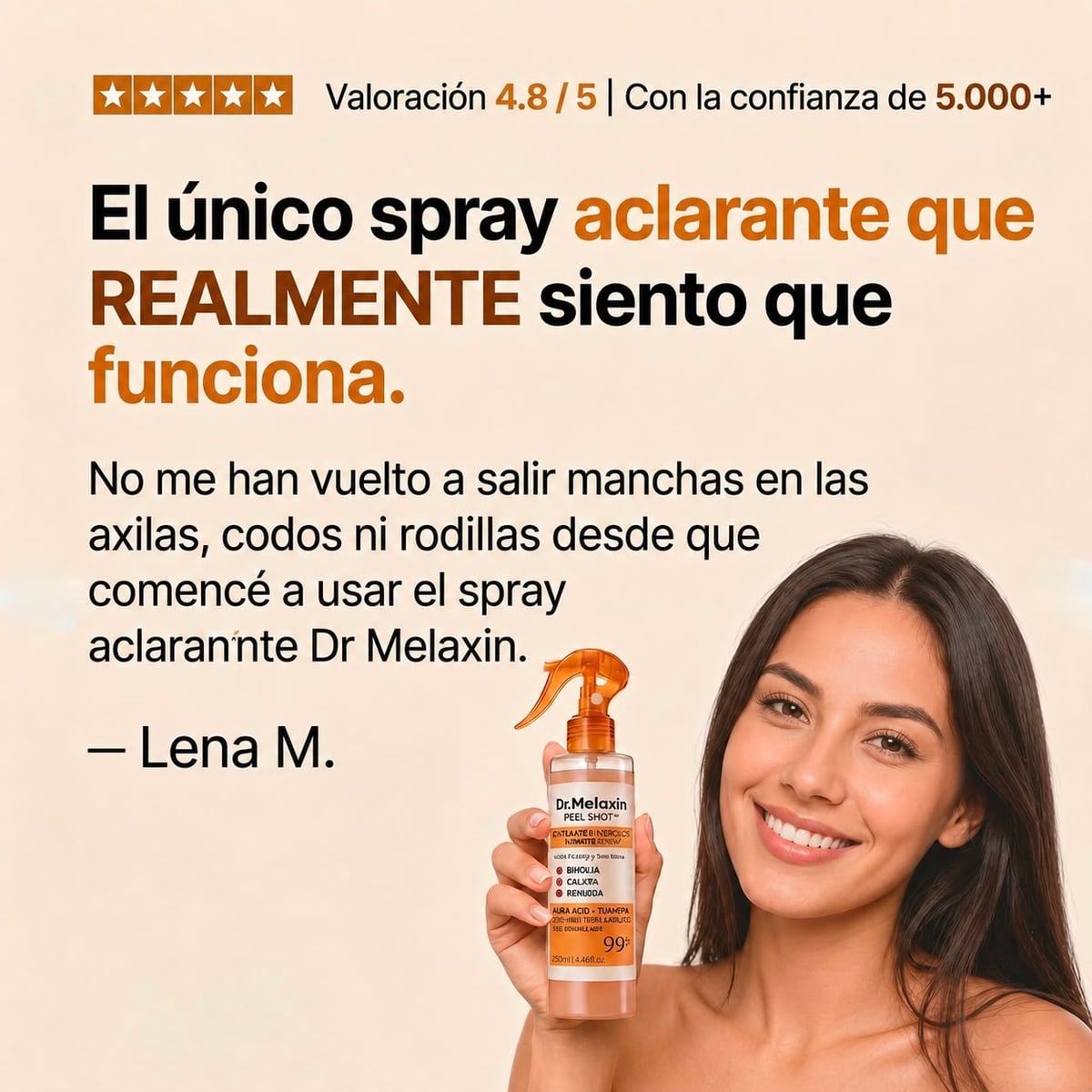 Spray Coreano Aclarante — Axilas, Codos y Rodillas Uniformes